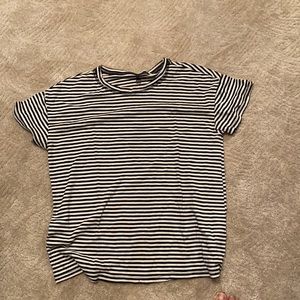 Me to We black and white striped t shirt